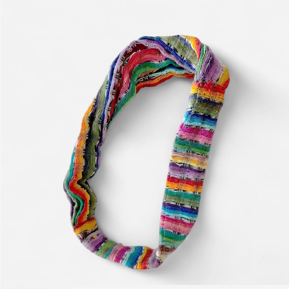 multicolored textured headband